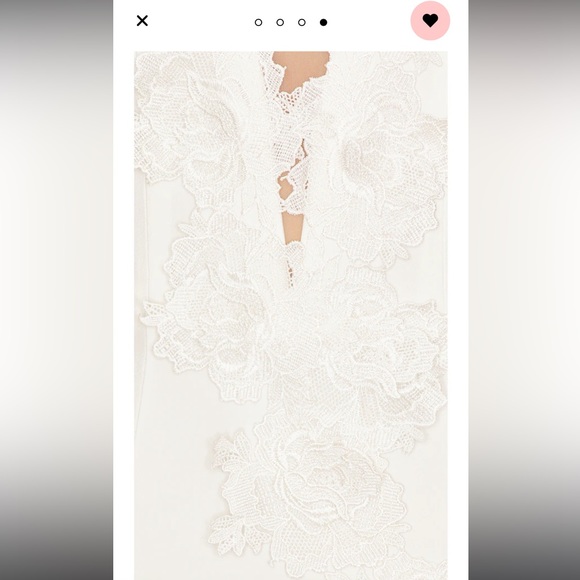 Sau Lee white bridal strapless dress (Florence Floral-Appliquéd Column Gown) - Picture 7 of 15